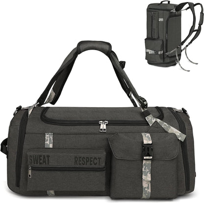 Gym Bags for Men Gym Duffle Bag Backpack 3-Way Sports Duffel Bags for Men with Shoe Compartment & Wet Pocket