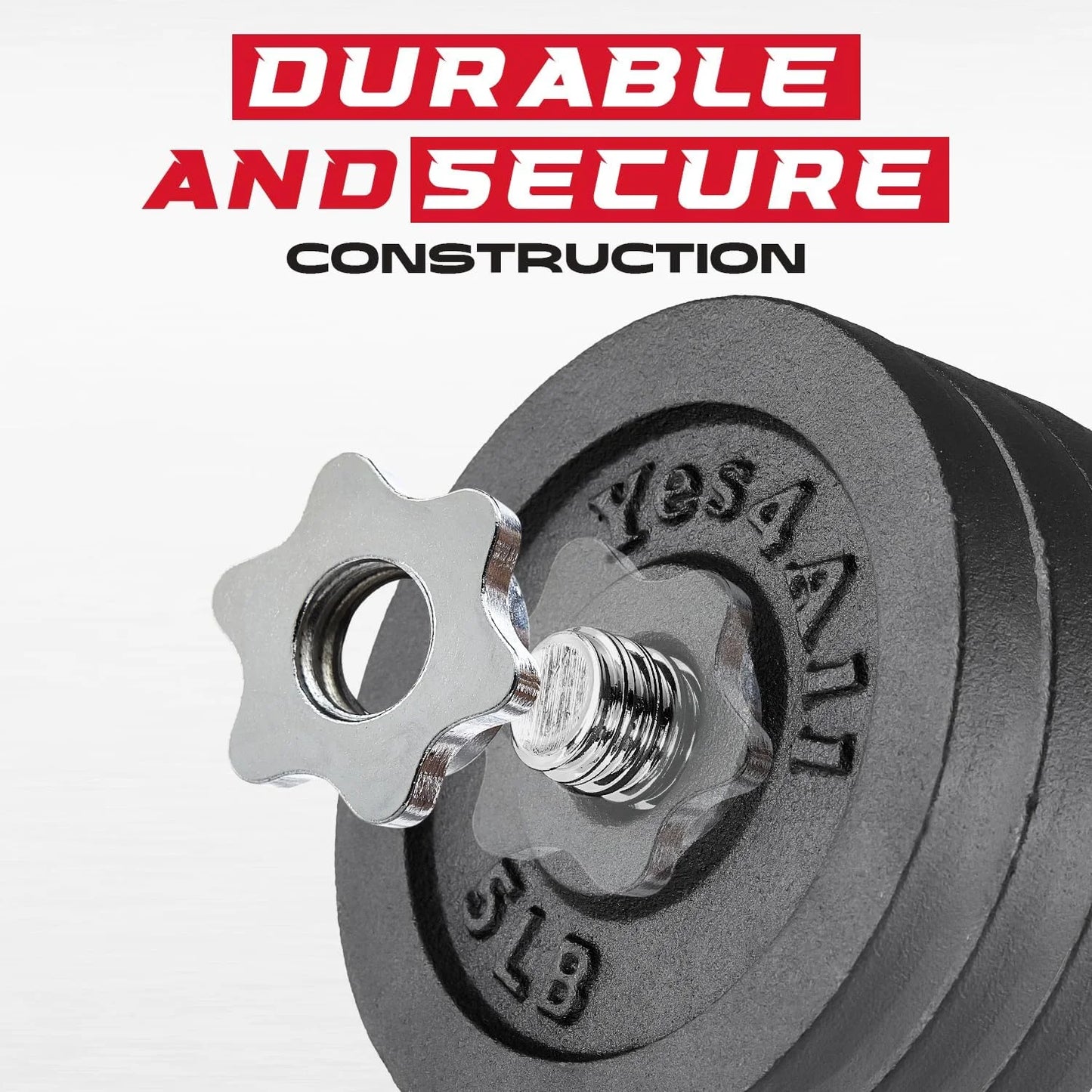 Adjustable Dumbbell Set with Weight Plates, Star Lock Collars/Connector, 50LBS or 25LBS Dumbbell Pair